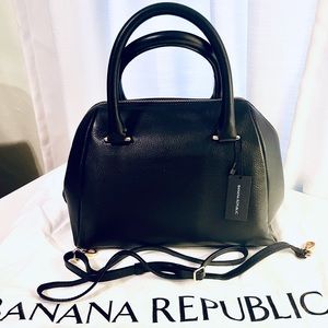 💫 NWT Leather Banana Republic Olivia Zip Frame Satchel Tote 💫